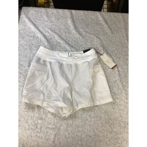 Calia Journey TrueLight Cargo‎ Shorts Pure White Mid-Rise 4" Inseam WAX12390W S